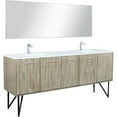 thumbnail image 3 of Lexora Home Lancy 80" Double Quartz Top Bathroom Vanity with Faucet and Mirror, 3 of 16