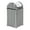 Black, variant on Furniture of America Azur Aluminum and FE Wicker Trash Can in Gray