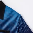 thumbnail image 3 of LRGSHF Men's Summer Polo Shirts Short Sleeve Golf Daily Pullover Slim Fit Gradient Print Tops With Chest Pocket Blue M, 3 of 5