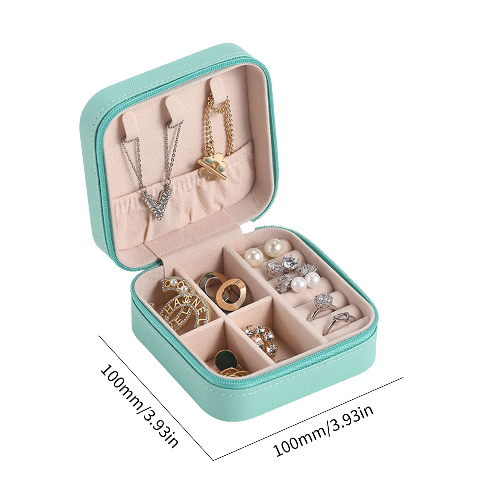 Portable Travel Mini Jewelry Box Storage Organizer Velvet Women Jewellery Case 