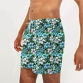 thumbnail image 5 of Odeerbi Mens Swim Trunks Hawaiian Tropical Print Bord Shorts Summer Beach Swimming Trunks Loose Beach Shorts with Pocket Swimming Pants Mint Green, 5 of 6
