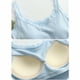 thumbnail image 4 of Pijama de manga corta para mujer, de verano, color liso, con tirantes y acolchado en el pecho, ropa interior sin mangas y pijama. Blusa de poliéster para mujer., 4 of 9