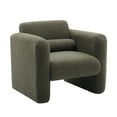 thumbnail image 6 of Homy Casa Modern Accent Chair with Wide Arms, Upholstered Reading Armchair, Olive Green Bouclé, 6 of 8