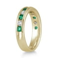 thumbnail image 2 of SZUL Women's Emerald and Diamond Band in 14k Yellow Gold, 2 of 3