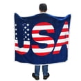 thumbnail image 3 of Sherpa Fleece Blanket National Flag Print Patriotic Plush Soft Warm Reversible Polar Throw for Couch Bed by Catalon, 3 of 6