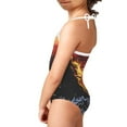 thumbnail image 4 of FOR U DESIGNS Cool Girls Swimwear One Piece Size 1-2 Years Fire Water Basketball Sleeveless Bathing Suit for Beach Swimming Pool Kids Beach Swimsuit, 4 of 6