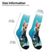 thumbnail image 2 of Rocae Underwater Diving Cat for Girls Boys Crew Socks,Children's Socks, Kids Socks, Toddler Socks: Daily Wear with Kids School Uniform, 2 of 5