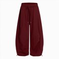 thumbnail image 4 of UAYOTSE Girls Sweatpants Baggy Barrel Pants Wide Leg Open Bottom Casual Sweat Pants with Pockets 5 15 Years,Sizes 6-7 Years, 4 of 6