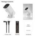thumbnail image 3 of Projector with 4K Decoding 1080P WiFi6 BT5.4  11 System with 100in Display Same Screen Technique 180  Rotatable Movie Projector Built-in Speaker Horizontal Keystone, 3 of 7