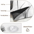 thumbnail image 6 of Black Grey Tulip Round Area Rug 5 FT, Non Slip Bedroom Rugs, Flower Floral Modern Minimalist White Washable Soft Circular Carpet Non-Shedding Floor Mat for Kitchen Dining Room Foyer Balcony Dorm, 6 of 8