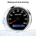 thumbnail image 3 of Cowspeeder Tachometer Tacho Gauge 8000RPM Waterproof Over Speed Buzzer Alarm Odometer Mileage Resetable 85mm 9-32V for Car Motorcycle Boat Truck C80, 3 of 3