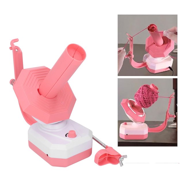 Enrollador De Bolas De Hilo Eléctrico Para Ganchillo Dispensador Automático De Pasteles Reutilizable Accesorios De Costura Para Entusiastas De Tejer Rosa
