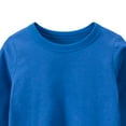 thumbnail image 5 of idosla Girls Long Sleeve T Shirts Kids Fall Tops Crewneck Basic Tees 5-14Y (Blue, 12-18 Months), 5 of 5