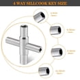 thumbnail image 2 of 4 Way Sillcock Key Fits Sillcock, Stopcock and Valves, 4 Wrench Sizes Sillcock Water key, Spigot Handle replacemen, 1/4", 9/32", 5/16", 11/32", 2 of 10