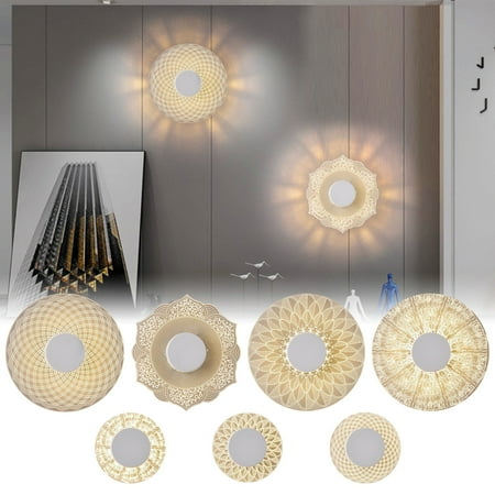

HOTBEST LED Acrylic Round Wall Lamp with Neutral Natural Light Bedside Lamp Wall Light Wall Mount Staircase Ceiling Light for Decoration LED Wall Light for Living Room Bedroom Balcony Entrance