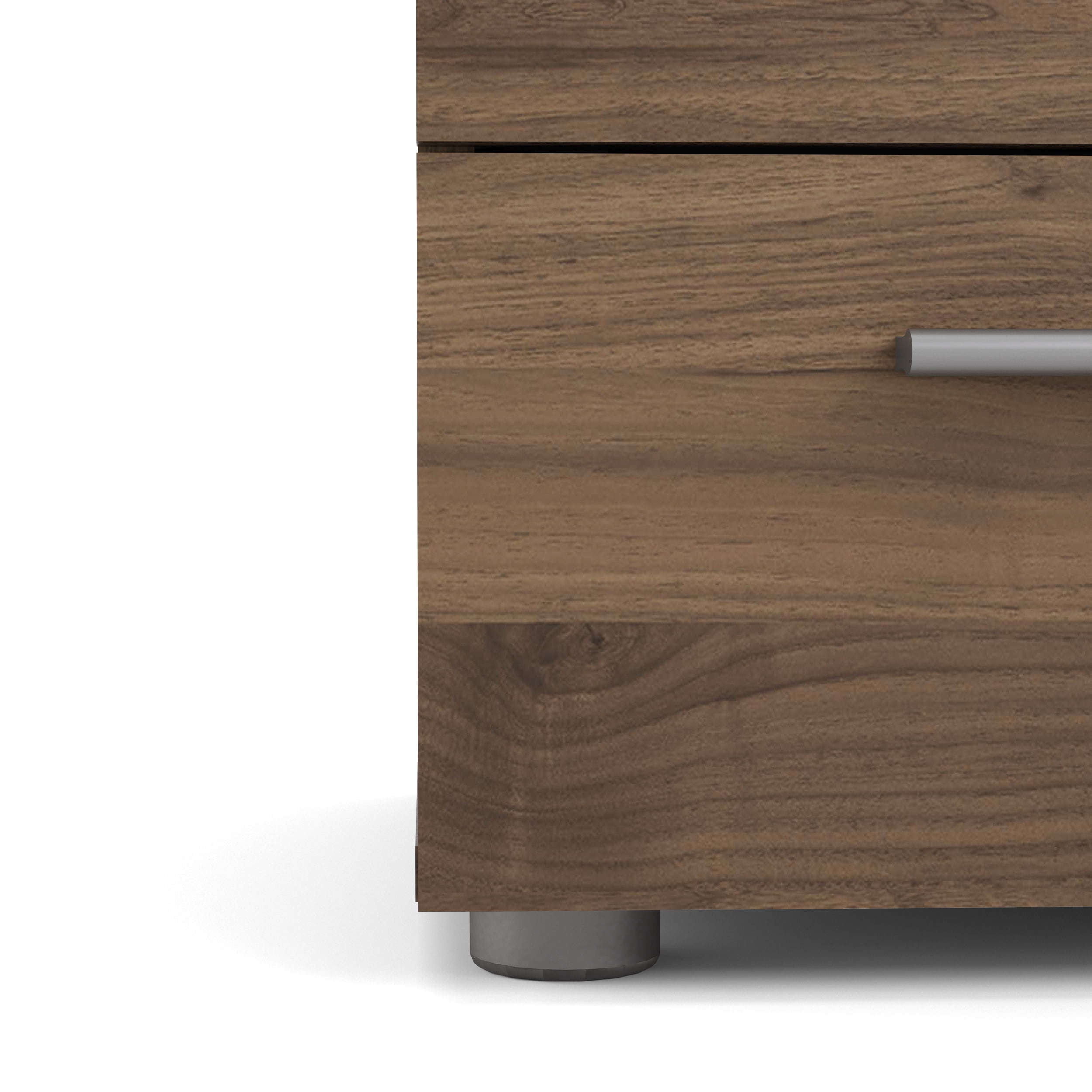 Tvilum Loft 2 Drawer Bedroom Nightstand for Adults, Walnut