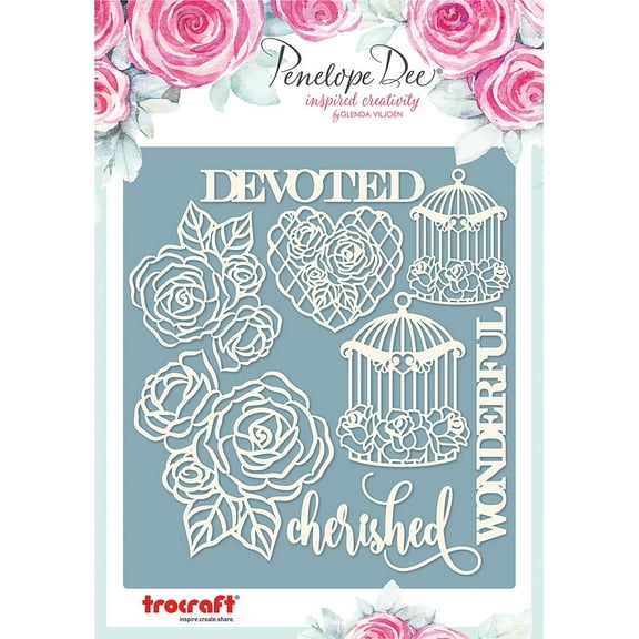 Mother Of Pearl Paperboard Shapes-Birdcages