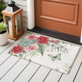 thumbnail image 4 of Area Rug 2 x 3 Ft, Spring Roses Indoor Accent Bathroom Rugs for Kitchen/Laundry Room, Garden Botanical Leaves Butterflies Washable Non-Slip Runner Floor Mat for Entryway, Living Room, 4 of 8
