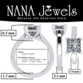 thumbnail image 7 of Nana Jewels 2.00ct Princess Lucita Solitaire Silver CZ Engagement Ring - 7mm Size 10, 7 of 7