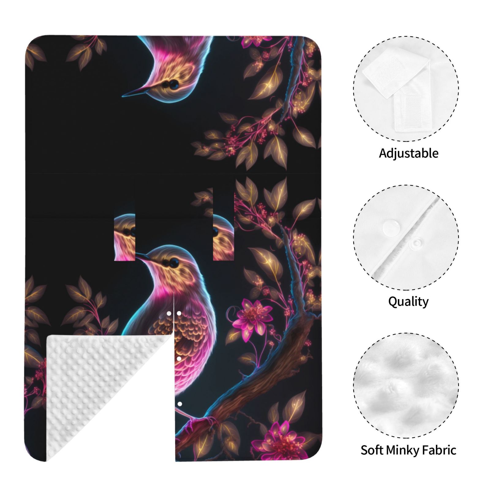 Car Seat Cover Baby - Pink Glowing Leaf Bird Breathable Infant Car Seat Cover for Baby Carseat, Lightweight Comfort Baby Essentials Must Haves Newborn Stuff for Girl Boy