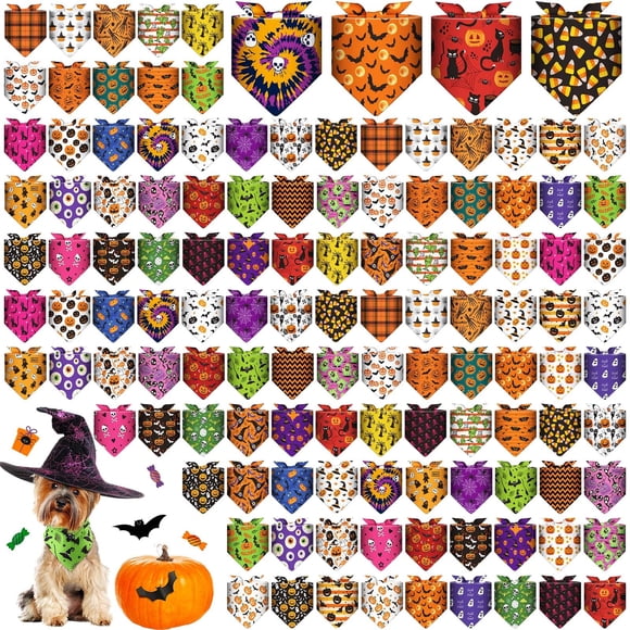 Pañuelos para perros Sanwuta Halloween, 120 unidades, a granel, 40 estilos