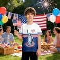 thumbnail image 2 of Graphic Tees for Boys Short Sleeve Crew Neck T-Shirts with Patriotic Printed Designs, 2 of 5