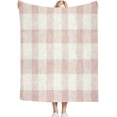 thumbnail image 1 of Pink White Gingham tablecloths Textiles Fashion and Scrapbook projectsThrow Blanket for Couch Bed Soft Cute Fleece Fuzzy Spring Summer Throw Blankets Cozy Living Room Throw Blanket for Chair, 1 of 5