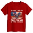thumbnail image 3 of TOWED22 Girl American Flag Shirts Tshirt 4th of July Shirt Cotton Short Sleeve Tees(Red,13-14 Y), 3 of 3