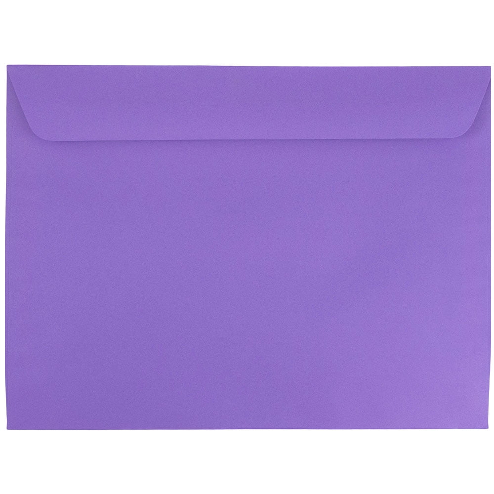 JAM 9 x 12 Booklet Colored Envelopes, Violet Purple Recycled, 25/Pack