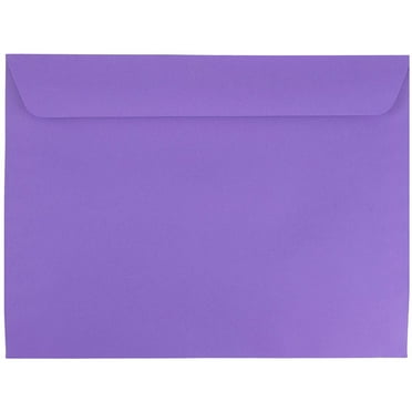 JAM Paper 9 x 12 Booklet Envelopes, Violet Purple, 25 per Pack