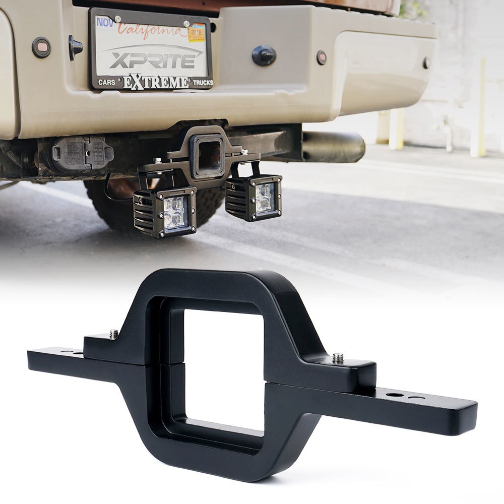 2.5" Tow Hitch Trailer Mounting Bracket For Dual LED Light Pod Reverse