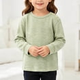 thumbnail image 4 of Bixock Toddler Girls Long Sleeve Shirts,Kids Crewneck Pullover Tops Solid Color Brushed Dralon Knit Thermal Layering Top Boys Girls Warm Shirt for Cold Winter Wear Girls Clothings, 4 of 7