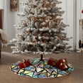 thumbnail image 4 of Sikiie Colored Glass Nativity Christmas Tree Skirt, Jesus Christian Winter Holiday Tree Mat Decoration(30-48IN)30", 4 of 6