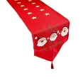 thumbnail image 2 of Twfbrm Christmas Table Runner, 13x71 Inch Red and White Santa Claus Table Runners with Tassels, Farmhouse Xmas Decorative Table Runner Winter Kitchen Dining Table Decoration for Holiday Party, 2 of 6