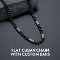 thumbnail image 6 of Bandmax 7MM Custom Black Choker for Men Women 18 Inches Cuban Chain Choker Necklace with Name Bar Personalized Family Gift for Birthday Valentine Graduation, 6 of 10