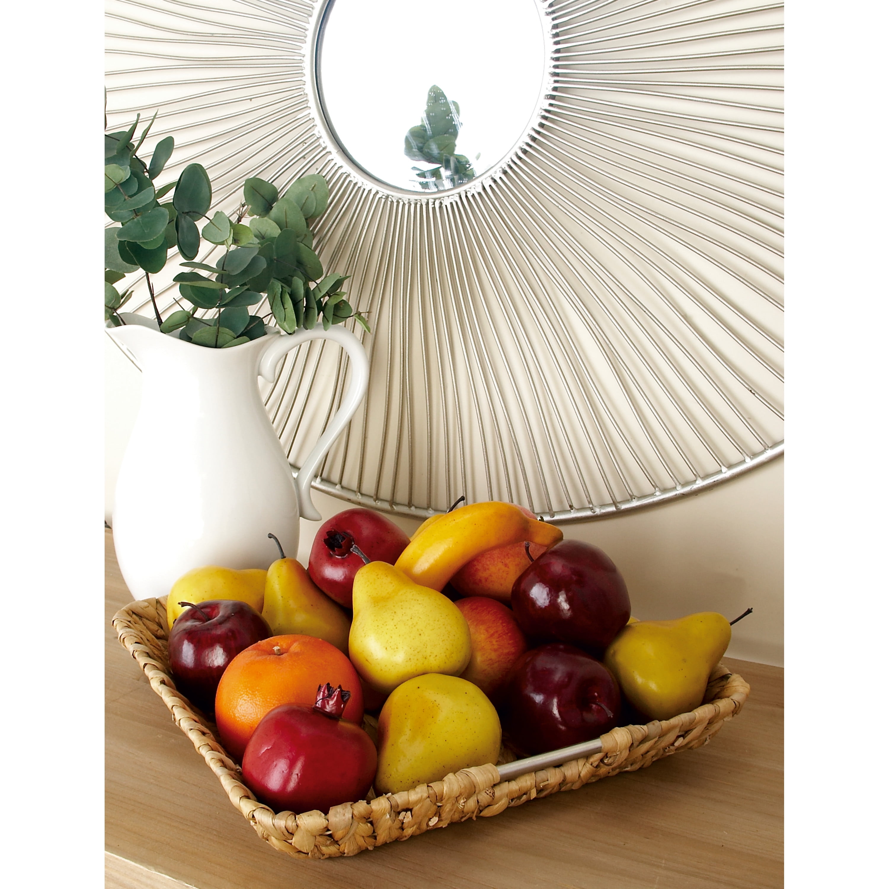 DecMode 15', 16', 18'W Contemporary Tray, Light Brown, 3 - Pieces