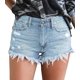thumbnail image 1 of Pantalones cortos de mezclilla Onlypuff Elasticchy Boyfriend azul claro para mujer, 1 of 4