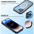 thumbnail image 4 of Slim Transparent Case for iPhone 15 Pro Max Magnetic Cover Compatible with MagSafe, Military Grade Protection Shockproof Anti-Scratch Crystal Clear Phone Case for iPhone 15 Pro Max, Grayblack, 4 of 9