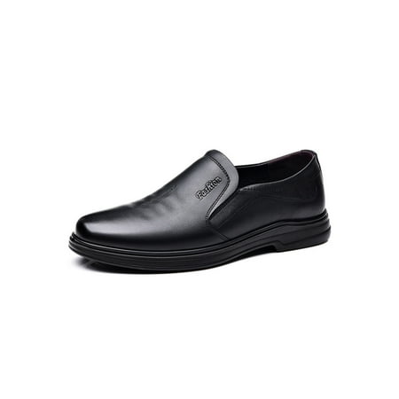 

Tenmix Men Oxfords Formal Dress Shoes Lace Up Leather Shoe Business Flats Mens Comfort Lightweight Black Slip-ons 5.5