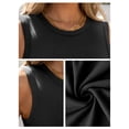 thumbnail image 5 of ANRABESS Womens High Neck Tank Tops Stretchy Sleeveless Racerback Sexy Slim Fit Basic Tee Shirts Y2K Trendy Summer Outfits Black X-Large, 5 of 8