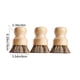 thumbnail image 3 of 3 Pack BambooHandle Sisal DishScrub Brushes Natural Fiber Non Scratch Kitchen Pot Pan Cleaning Tools, 3 of 8