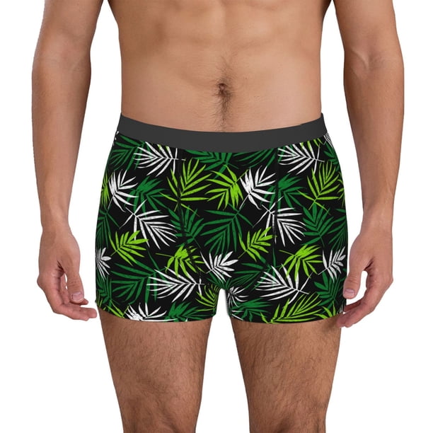 Fotbe Tropical Leaves1 Calzoncillos Tipo Boxer con Bolsa de Soporte Total para Hombre, X-Temp Fresco, Transpirable y de Secado Rápido-X-Large