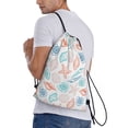 thumbnail image 3 of Kdxio Colorful Seashells1 Print Drawstring Backpack Bag,Waterproof Draw String Back Sack, Gym Drawstring Bags Swim Bag For Unisex, 3 of 9