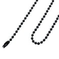 thumbnail image 2 of 1.5mm-5mm 10"-100" Black or Silver Stainless Steel Ball Chain Necklace, 2 of 2