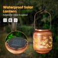 thumbnail image 4 of Farol solar HEGUD con estampado de abeja para exteriores, impermeable, para jardín, 4 of 6