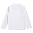 thumbnail image 4 of TiaoBug Kids Girls Boys Long Sleeve Mock Neck Thermal Underwear Top Winter Undershirt Fleece Baselayer T-Shirt White 11-12, 4 of 7