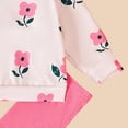 thumbnail image 5 of REgarm Baby Girl Fall Outfits Toddler Winter Clothes Long Sleeve Floral Sweatshirt and Legging Pants 2Pcs Set, 5 of 7