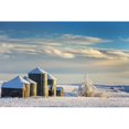 thumbnail image 2 of Posterazzi DPI12300782LARGE Snow Covered Metal & Wooden Grain Bins with Frosted Trees Bushes & Stubble with Clouds & Blue Sky - Rosebud Alber 3 Poster Print by Michael Interisano, 38 x 24 - Large, 2 of 4