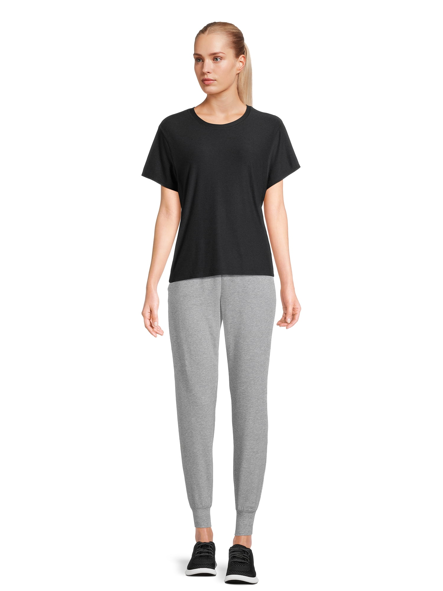 Athletic Works Women's and Women's Plus ButterCore Tee with Short Sleeves, Sizes XS-4X