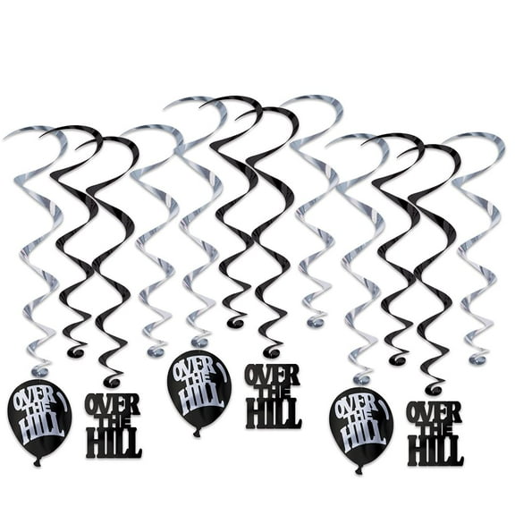 Over The Hill Hanging Swirls (12 Pcs) - 1 Pack